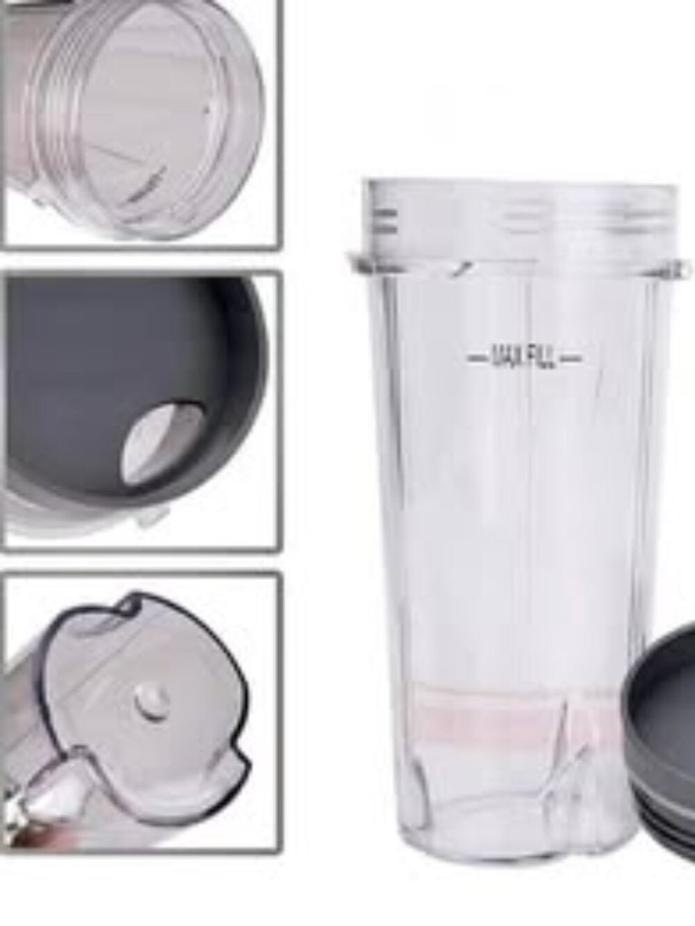 Nutri Ninja Blender 16 oz Replacement Cup 7" Tall with Lid